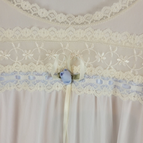 Vintage‎ Fundamentals Nightdress Pajamas Nightgown Size Large White - Picture 4 of 11